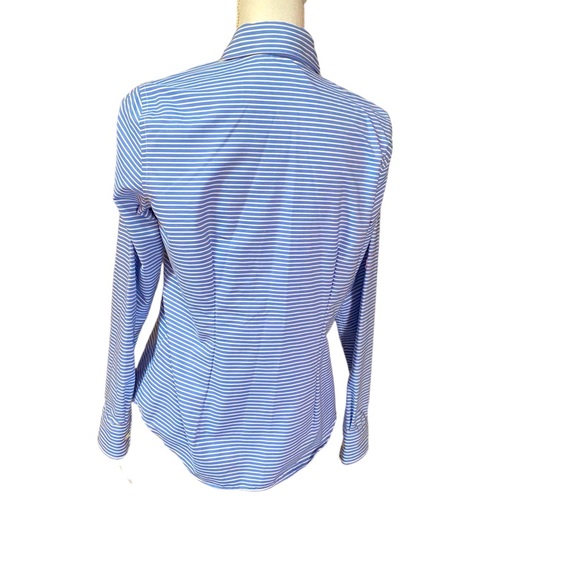 CHAPS no iron button down shirt, petite medium, slimming fit, striped (NWT) - Picture 4 of 15